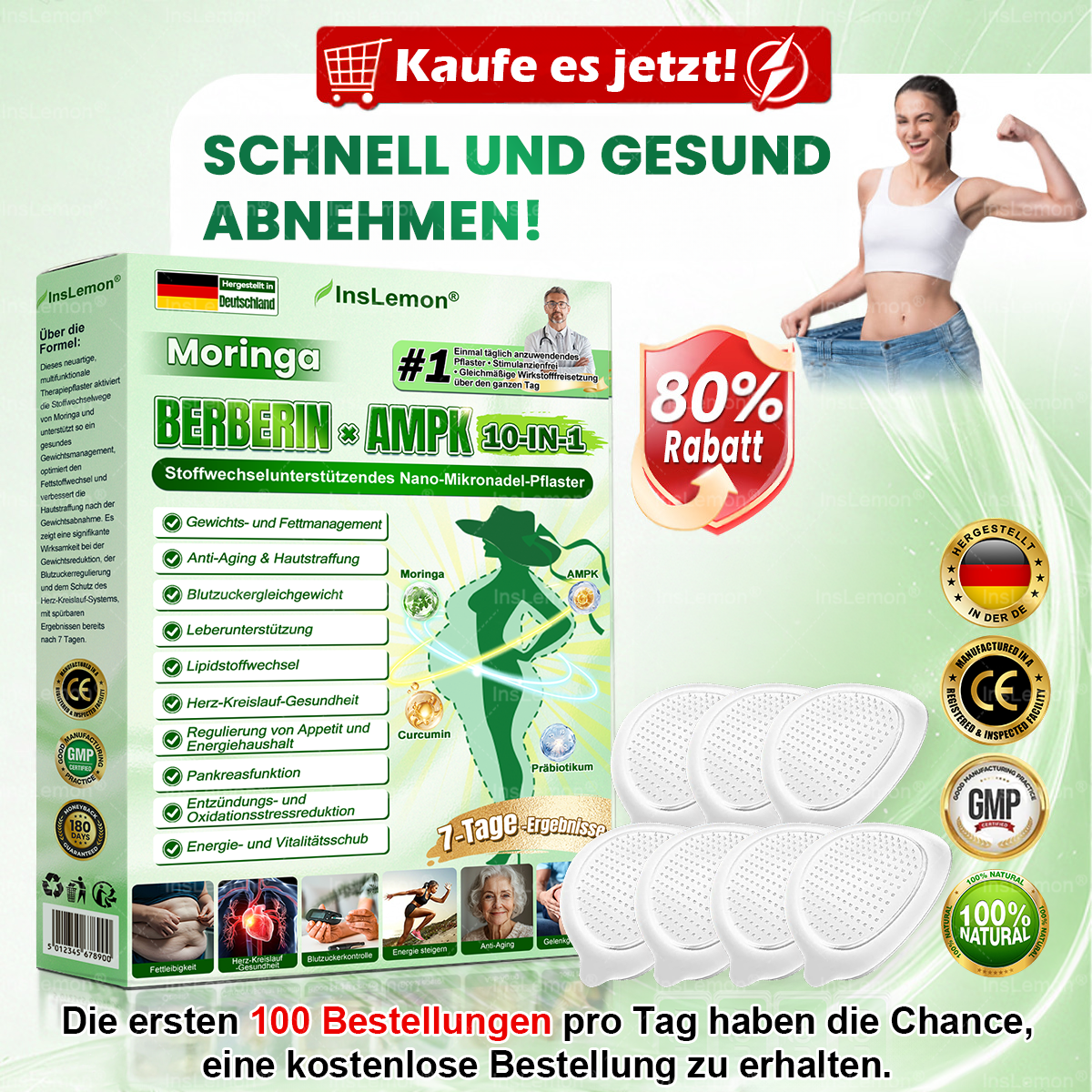 🎁 InsLemon® – Nur noch 5 Boxen verfügbar!Wir gewähren Ihnen 30% Extra-Rabatt. Bringen Sie sich in Form und fördern Sie Ihre Gesundheit. Wenn Sie jetzt zögern, gibt es erst im nächsten Jahr wieder eine Chance.