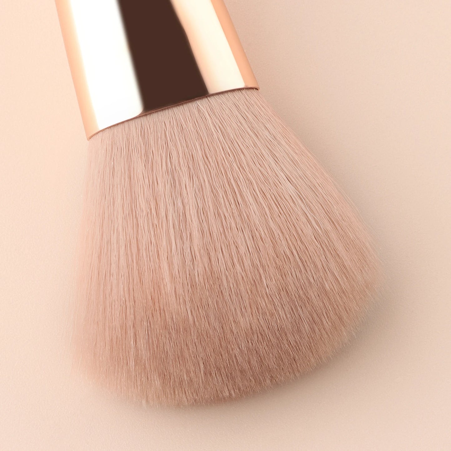 Single Dual-Ended Beauty Brush, Round Blush Brush + Large Powder Brush Soft Bristle Facial Makeup Tool